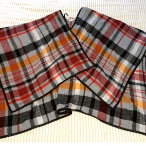 Sleeveless Fall Plaid Cover Up